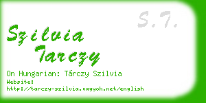 szilvia tarczy business card